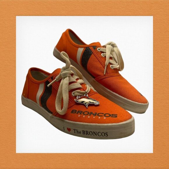 Denver‎ Broncos Fan Women Shoes "The Bradford Exchange" Size 8 football nfl - Picture 1 of 7